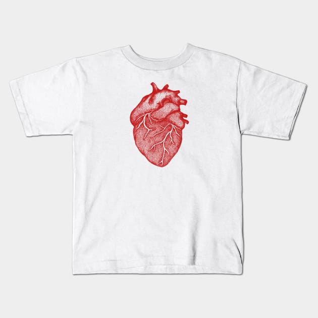 Illuminating Heart x Red Kids T-Shirt by P7 illustrations 